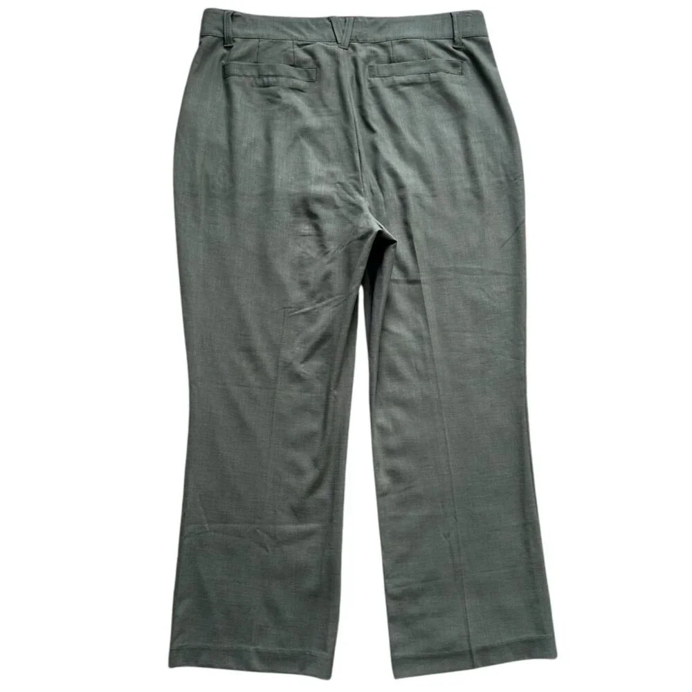 Democracy Ab Solution Women Pant 12 Olive Green Stretch Dress Slacks Lightweight - Picture 7 of 12